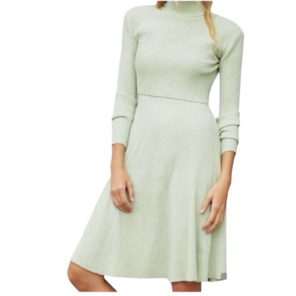 NWT Maeve By Anthropologie Flouncy Dress & Pullover Sweater Set in Mint  Green -M - threedaughtersproperties.com